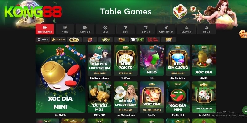 Hướng dẫn tham gia chơi game đổi thưởng tại KONG88